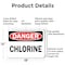 Signmission Chlorine Danger Sign, Aluminum, 18in W x 12in L, 2PK OS-2PACK-DS-A-1218-L-19278 - alternate 5